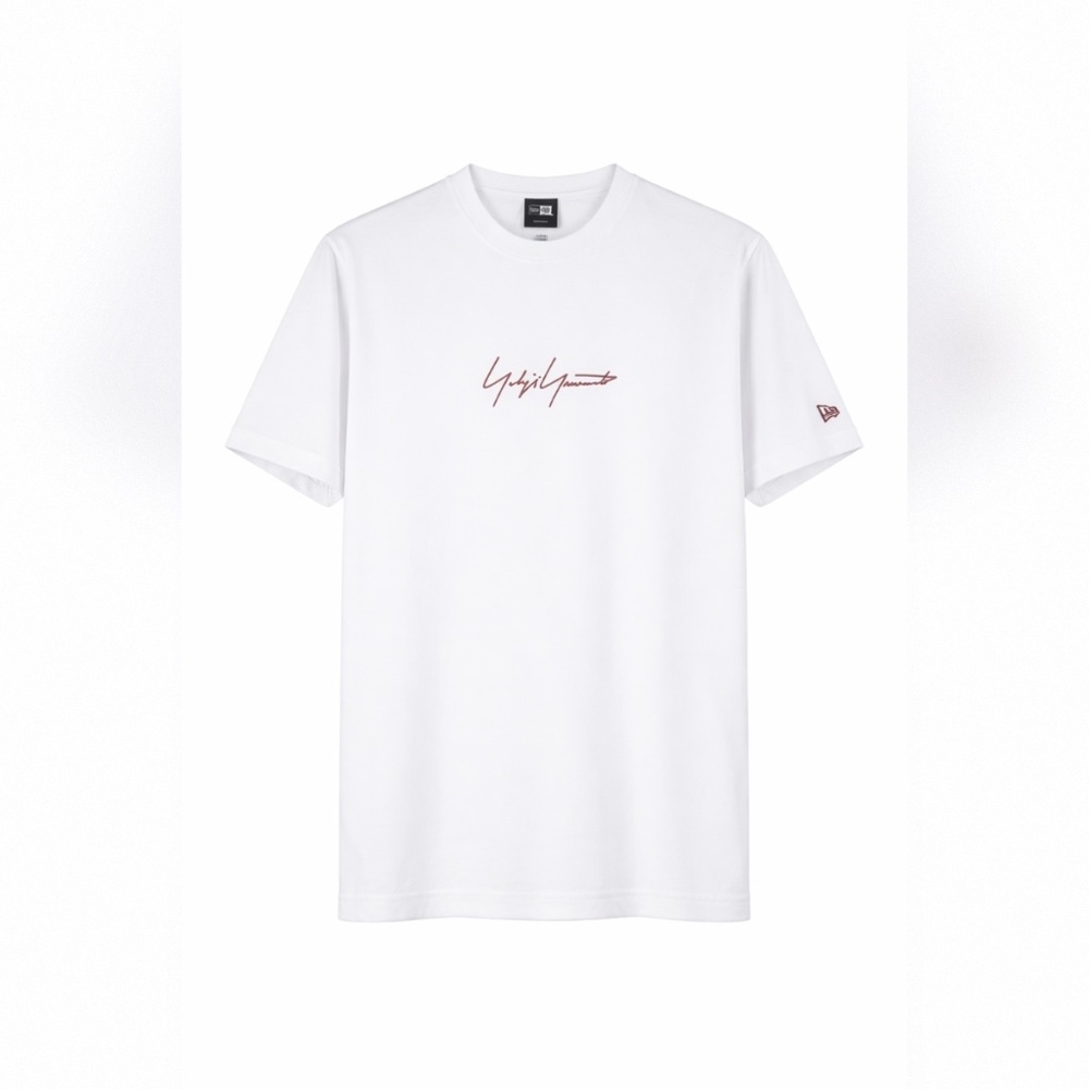 YOHJI YAMAMOTO X NEW ERA EMBROIDERED LOGO TSHIRT WHITE "NWT"